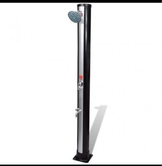 Ducha Solar Piscina 35L Negra/Plateada