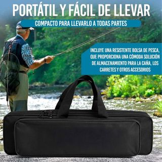 NUEVO Kit Pesca Caña Carrete Señuelos Bolsa 180cm