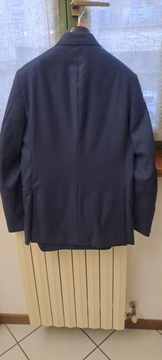 Completo Uomo Berry Adams Blu Taglia 46 Slim Fit