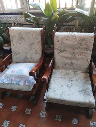 Tresillo estilo provenzal Sillones balancines