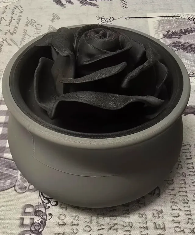 Scatola portagioie rosa grigia