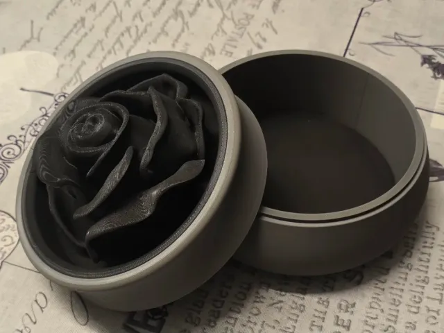 Scatola portagioie rosa grigia