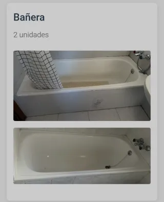 Bañera blanca 2 unidades