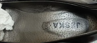 Zapatos negros charol Jeska T37 + bolso de mano