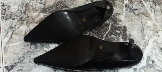 Zapatos negros charol Jeska T37 + bolso de mano