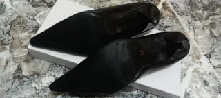 Zapatos negros charol Jeska T37 + bolso de mano