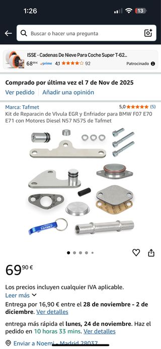 Kit Anular EGR y Enfriador BMW N57 N57S