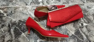Conjunto Rojo: Top, Zapatos y Bolso