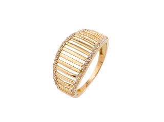 anillo oro 18k con piedra con circonita