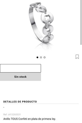 Anillo confeti de Tous