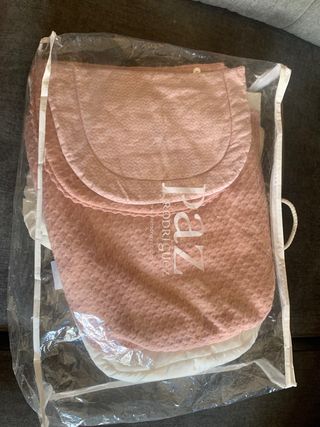 Saco capazo invierno bebé rosa