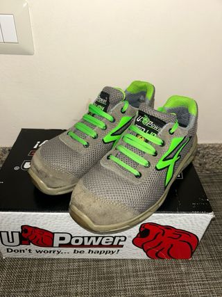 Scarpe da lavoro U-Power grigie e verdi