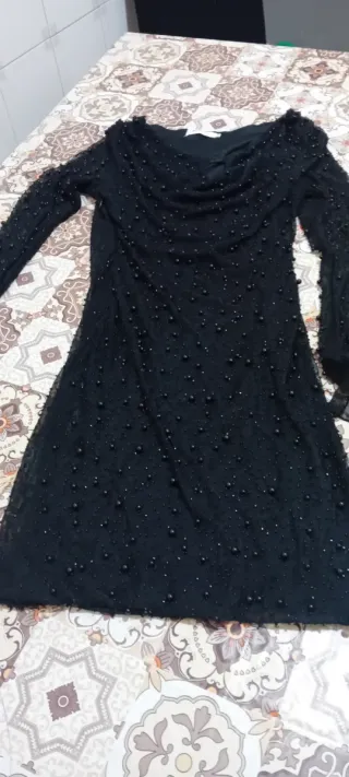 Abito donna elegante con perline