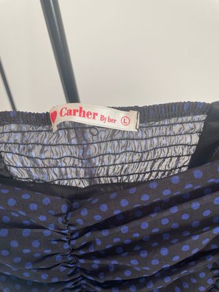 Vestido azul marino drapeado