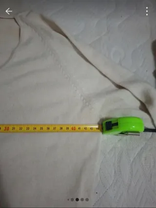 Camisola MNG gola V bege tam L