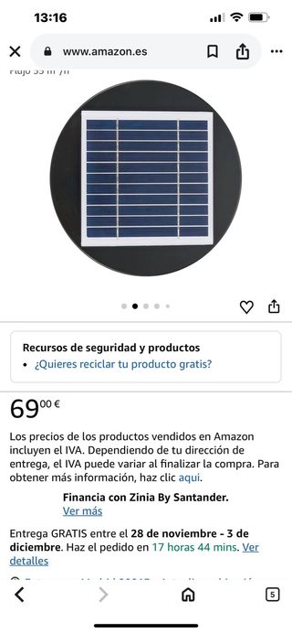 Placa Solar Negra y Azul