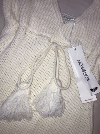 Abito vintage lana bianco taglia S