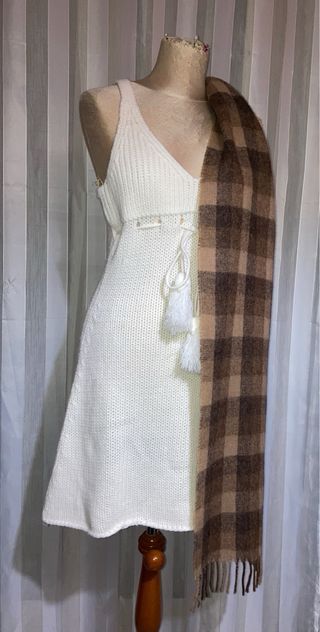 Abito vintage lana bianco taglia S