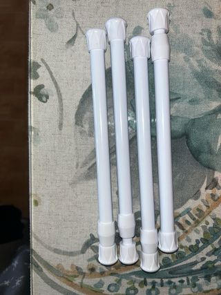 Barras extensibles blancas para ventanas