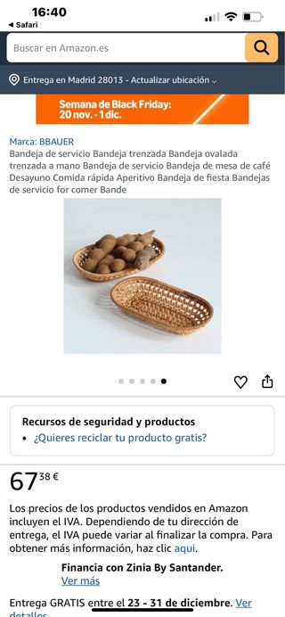Cesta pequeña para pan