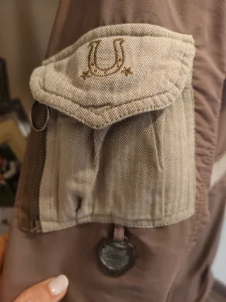 Giaccone lungo uomo beige/marrone