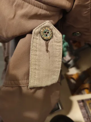 Giaccone lungo uomo beige/marrone