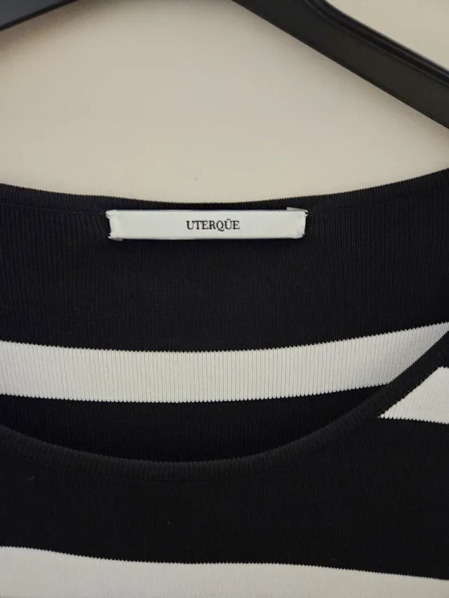 Vestido Uterque Rayas Azul Marino y Blanco