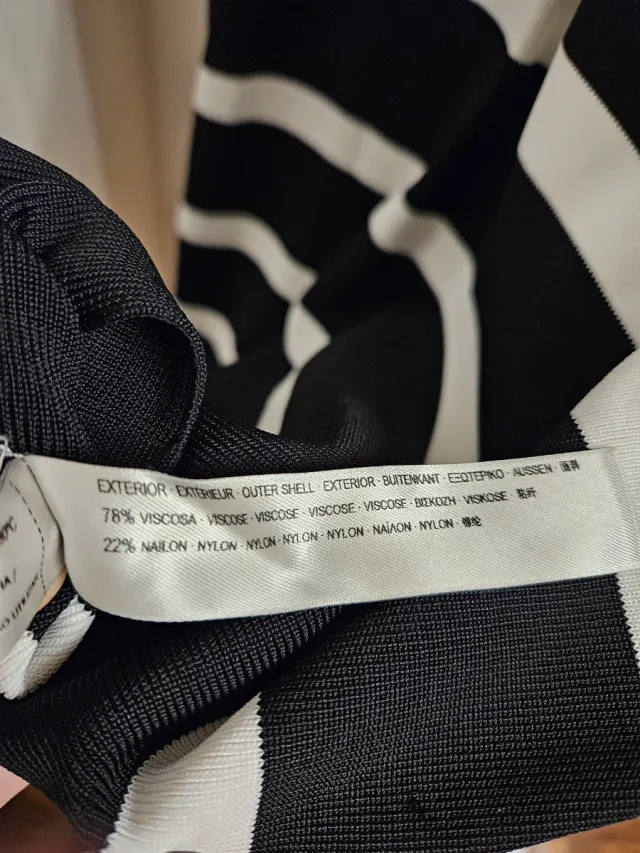 Vestido Uterque Rayas Azul Marino y Blanco