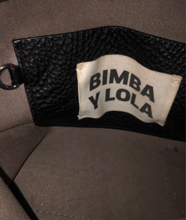 Bolso Bimba y Lola Negro con Asa Naranja
