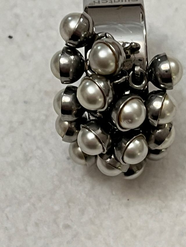 Anillo Swatch Perlas Plata y Blanco