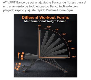 Banco de pesas ATIVAFIT ajustable