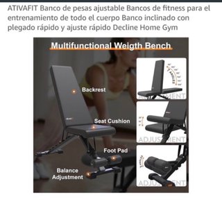 Banco de pesas ATIVAFIT ajustable