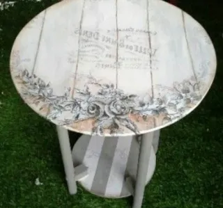 Mesa Auxiliar Rústica (años 70) Ideal Proyecto DIY