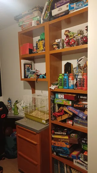 Mueble juvenil canapé, escritorio y estanterías