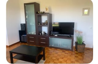 Mueble de TV modular madera y cristal