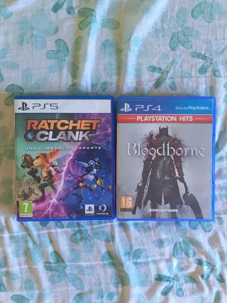Juegos Ps5 Ratchet and Clank y Ps4 Bloodborne