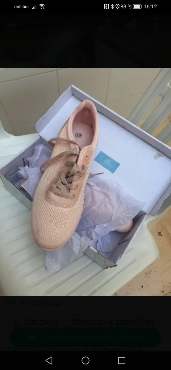 Zapatillas deportivas mujer rosa talla 39