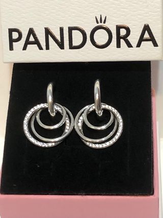 Pendientes Pandora Aro Doble Circonitas