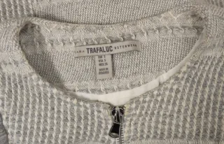 Chaqueta Zara Punto Gris Talla S