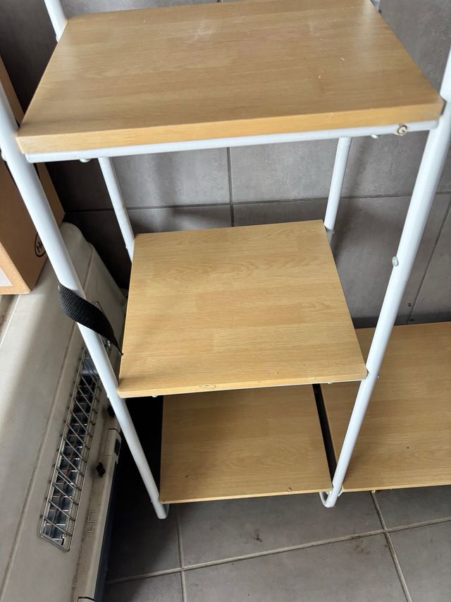 Burro perchero metal y madera