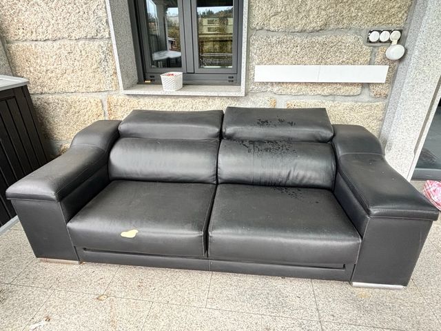 Sofá Divatto de Piel Negro