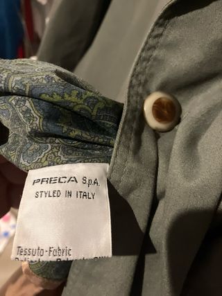 giacca Trench doppiopetto verde oliva vintage XL