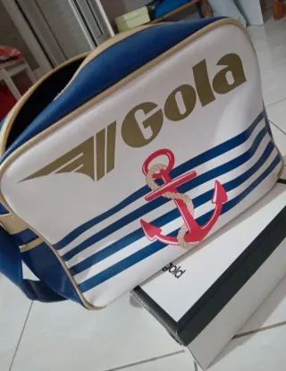 Borsa Gola Nautica Ancora Blu Bianco