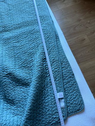 Colcha de algodón verde marca Musgo  185x260cm