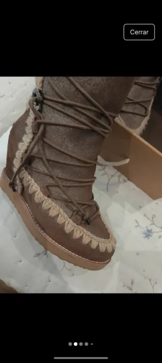 Botas Mou Beige/Marrón