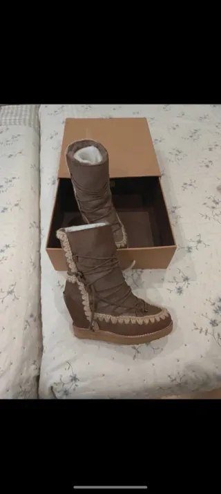 Botas Mou Beige/Marrón