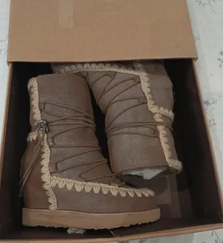 Botas Mou Beige/Marrón