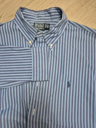 Camisa Polo Ralph Lauren Rayas Azul Talla L