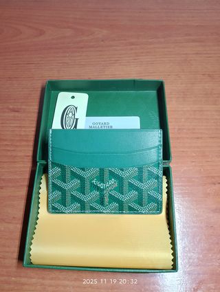 Tarjetero Goyard Verde Original
