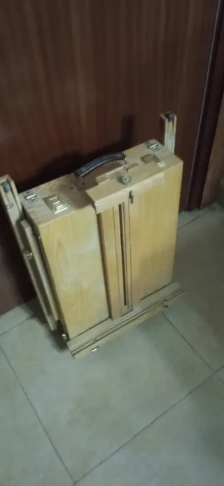 Atril de pintura portátil de madera